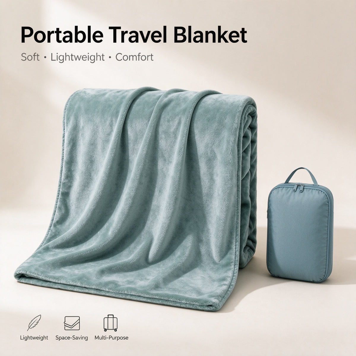 🛏✨ SWEEIM Portable Travel Blanket | Soft Lightweight Comfort for Flights, Trains & Road Trips | Foldable Space-Saving Design for Easy Carrying | Cozy Multi-Purpose Travel Companion | Ideal for Airplanes, Hotels, Cars & Outdoor Rest