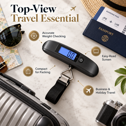 ⚖️✨ SWEEIM Portable Digital Luggage Scale | Accurate Weight Checking for Suitcases & Travel Bags | Compact Handheld Design with Easy-Read Display | Helps Avoid Excess Baggage Fees | Perfect for Flights, Holidays & Business Travel