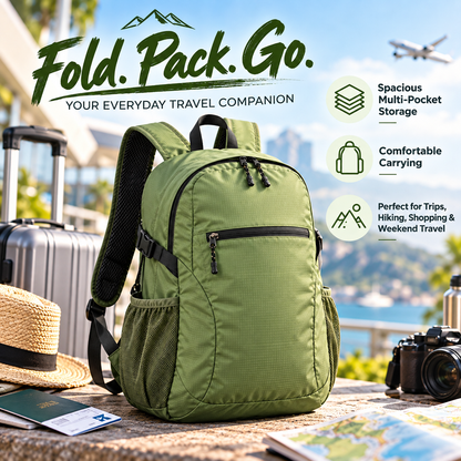 🎒✨ SWEEIM Foldable Lightweight Travel Backpack | Compact Packable Day Bag for Everyday Adventures | Spacious Multi-Pocket Storage & Comfortable Carrying | Easy-Fold Space-Saving Design | Perfect for Trips, Hiking, Shopping & Weekend Getaways