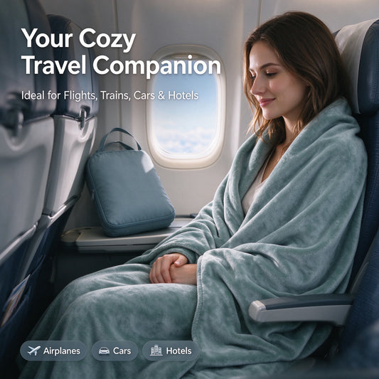 🛏✨ SWEEIM Portable Travel Blanket | Soft Lightweight Comfort for Flights, Trains & Road Trips | Foldable Space-Saving Design for Easy Carrying | Cozy Multi-Purpose Travel Companion | Ideal for Airplanes, Hotels, Cars & Outdoor Rest